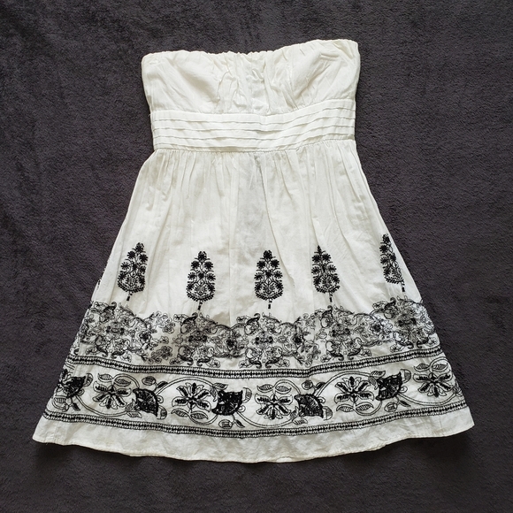 Twenty One Vintage Damask Juniors Summer Sweetheart Strapless Dress - Medium - Picture 1 of 5